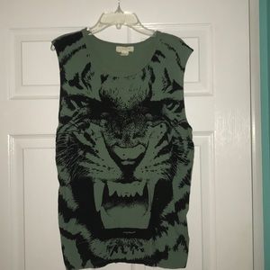 Tiger print muscle tank